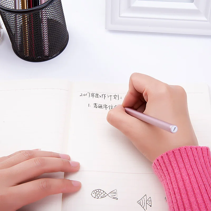 0 5 мм MUJI стиль сплошной гелевая ручка нейтральная милый шариковая PensKawaii Цвет