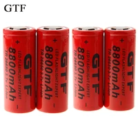 gtf 4pcs 26650 battery 3 7v 8800mah rechargeable li ion battery use for flashlight rechargeable batteries