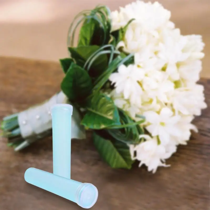 25 шт. 72 мм трубка для питания цветов пластиковая цветочная воды с крышкой