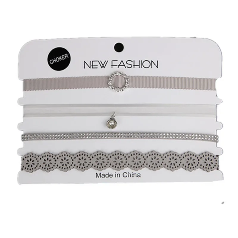 Женский комплект из колье и серёг с кружевом | Украшения аксессуары