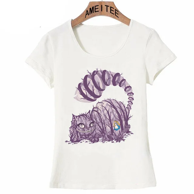Новая женская футболка в стиле Харадзюку с большим фиолетовым зубом призрака