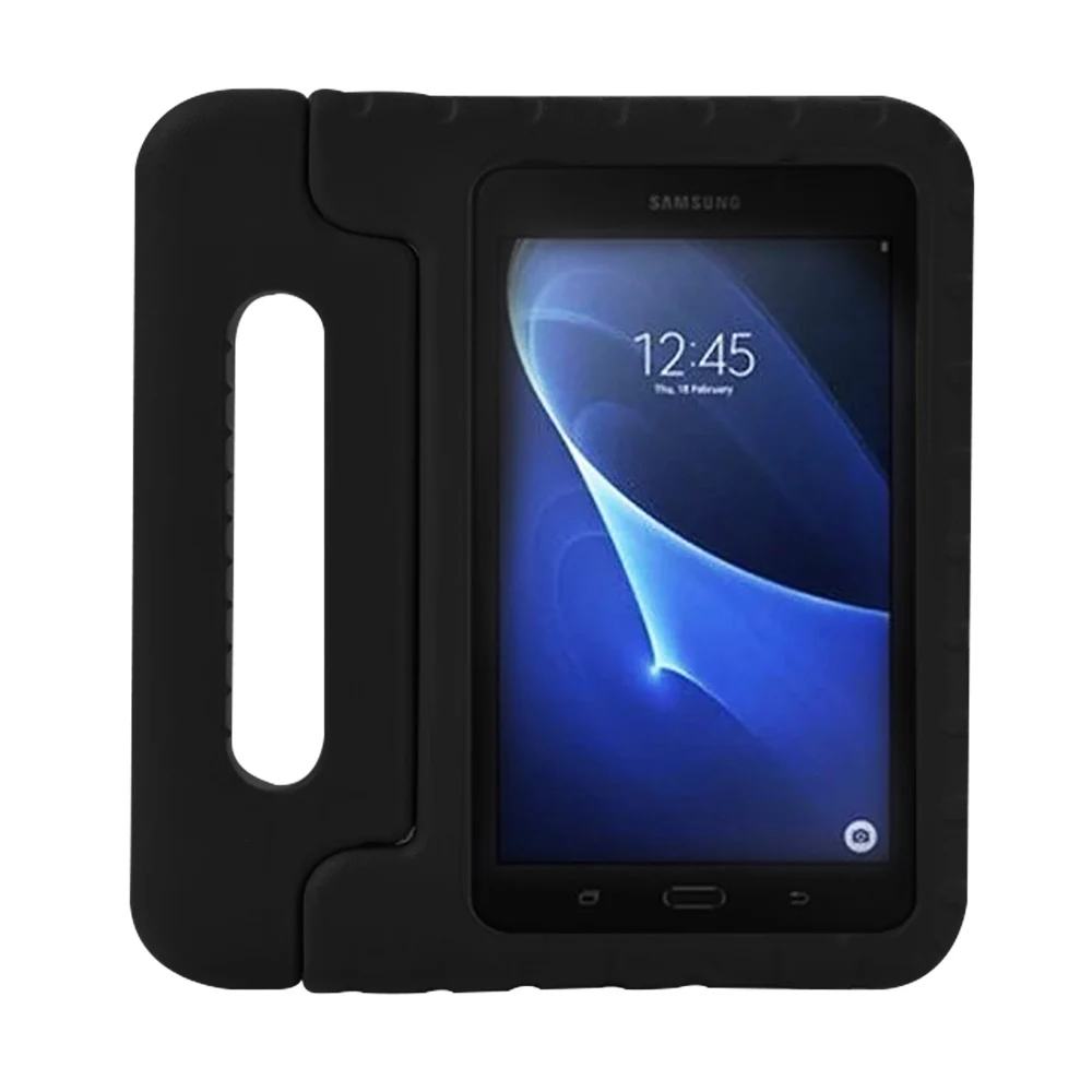 Детский противоударный чехол для samsung Galaxy Tab A, 7,0 дюймов, T280, T285, SM-T280, EVA Foam, защитный чехол для планшета, чехол с ручкой и подставкой - Цвет: Black