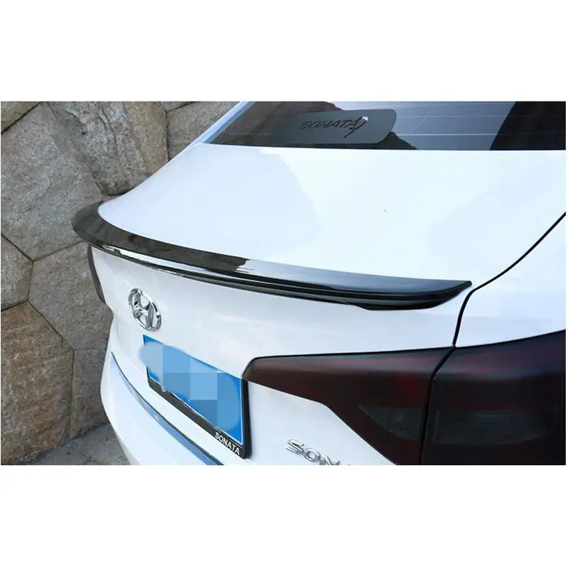 Для Hyundai Sonata 2014 2015 2016 ABS пластик задний багажник губы загрузки крыло Неокрашенный