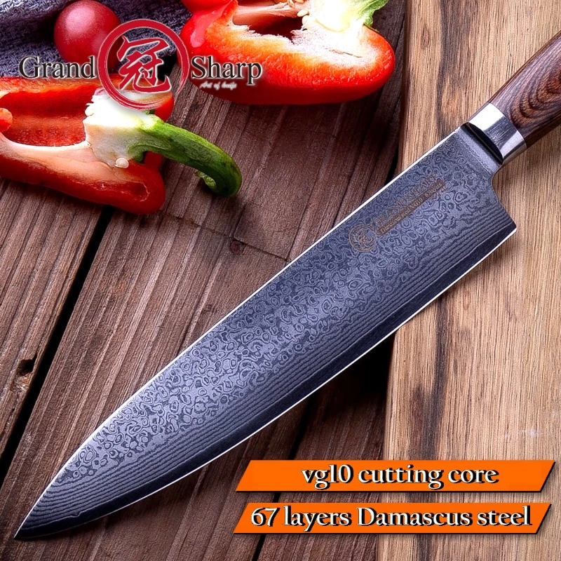 4 шт. набор ножей из дамасской стали vg10 японский шеф повар Santoku Nakiri утилита Damascus