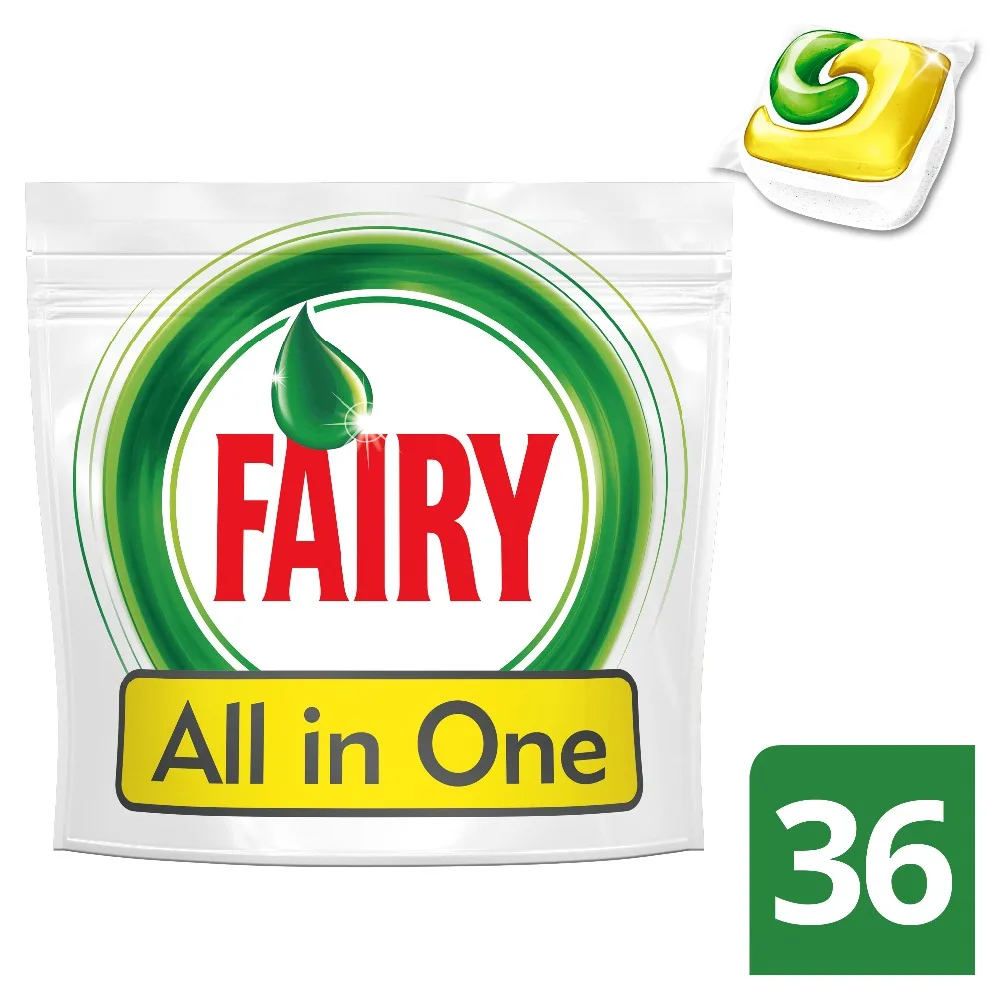Капсулы для посудомоечной машины Fairy Original All In One Лимон (36 штук) | Дом и сад