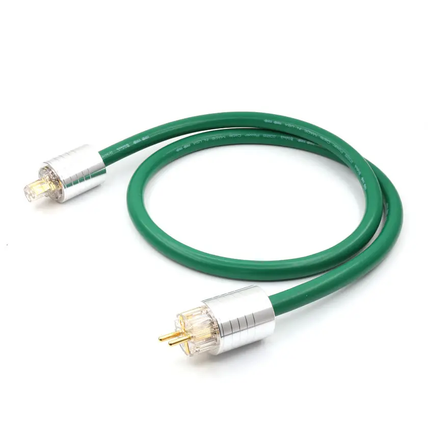 

One pieces AC Power Cable Audiophile Power Cord line with 24k gold plated EU version connector plug