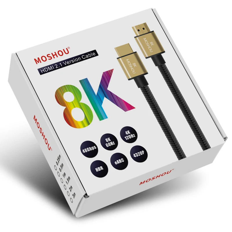 HDMI кабели 2 1 Усилитель UHD 8K 60Hz динамический HDR 4:4:4 4K 120Hz 48Gps 1M 5 M 2M 5M 10M 15M HDCP2.2 с ARC Аудио