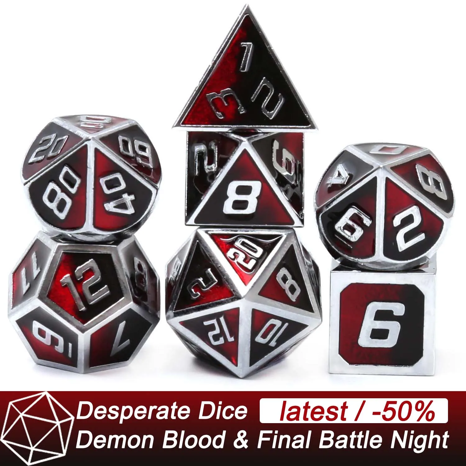 Chengshuo металлические игральные кости dnd Набор кубиков ролевые многогранные