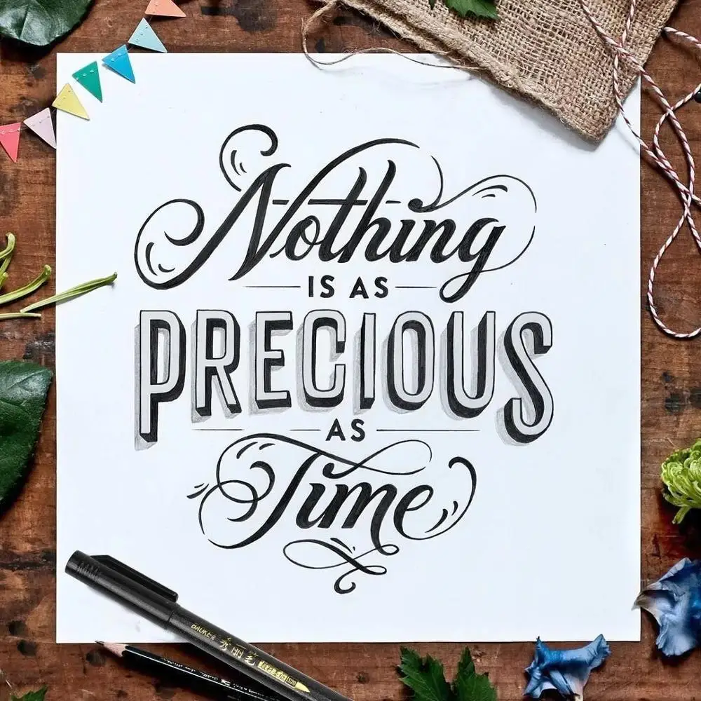 Набор из 4 художественных ручек для каллиграфии ручки письма кисть маркеры