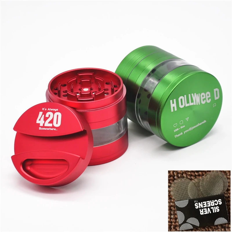 

4 Layers 75mm Herb Grinder Zinc Alloy Tobacco Herbal Herb Grinder Spice Tobacco Smoke Grinders Smoking Accessories
