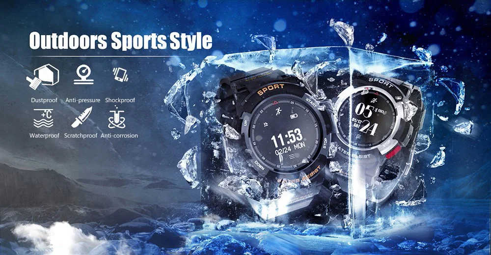 № 1 F6 Smartwatch NRF51822 чип смарт-часы IP68 Водонепроницаемый Bluetooth Sleep Monitor пульт дистанционного управления Камера Поддержка дропшиппинг Pk F5