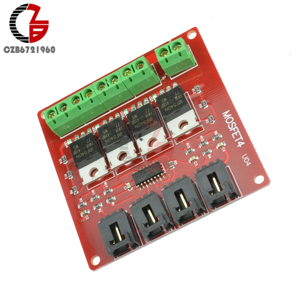 4 канальная Кнопка MOSFET IRF540 V2.0 + модуль для Arduino драйвер двигателя освещение диммер