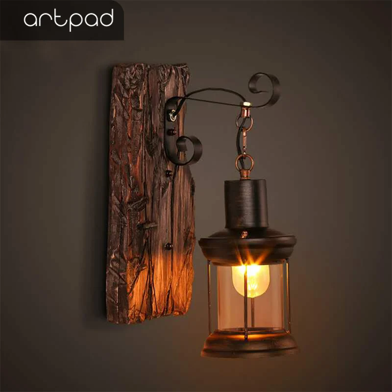 Настенный светильник Artpad настенный в винтажном стиле железный каркас для бара