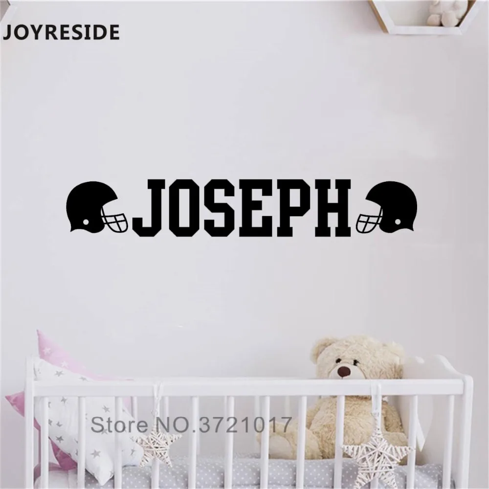 Joystay Персонализированные Имя Наклейка на стену футбольный тематику в спортивном