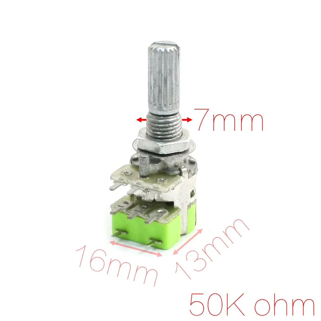 

UXCELL Stereo B50k 50K Ohm Dual Linear Taper Volume Control Potentiometer Switch