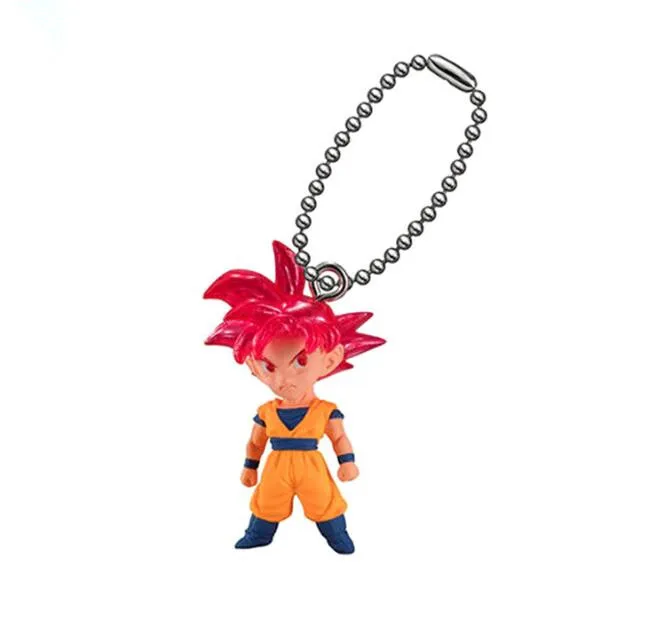 Брелок для ключей Dragon ball super UDM 28 SS4 Gogeta Goku Vegeta Beerus Cabba Gashapon ПВХ фигурка|Игровые