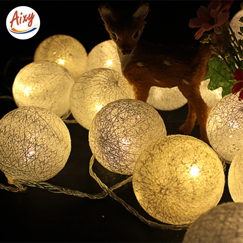 LED String Fairy Lights 2M 10LEDs 3AA Battery Powered Ball Shaped Christmas Holiday Wedding Decoration navidad party Lighting