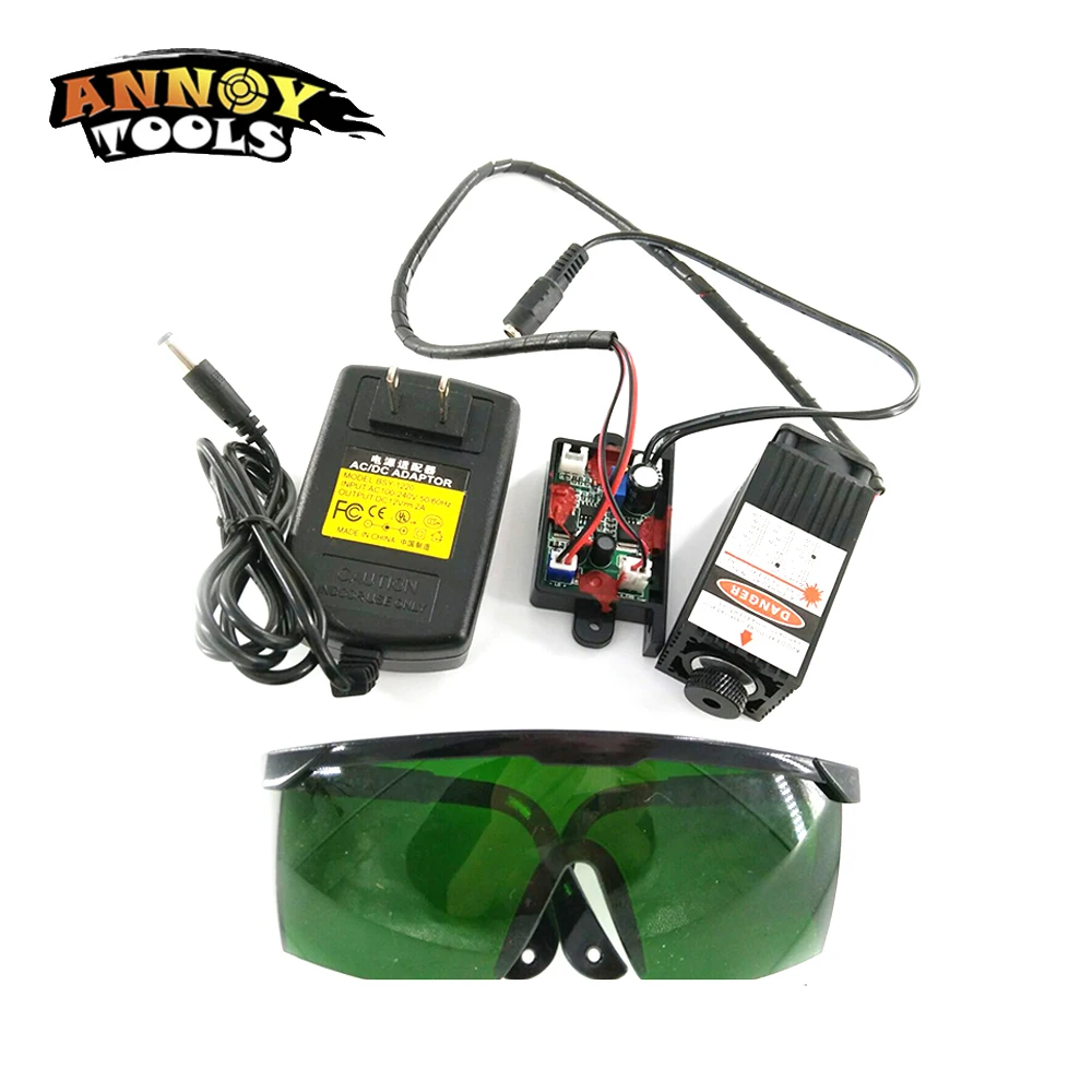 Синий лазерный модуль высокой мощности 450nm 2500mW 12V TTL с регулируемым фокусом DIY