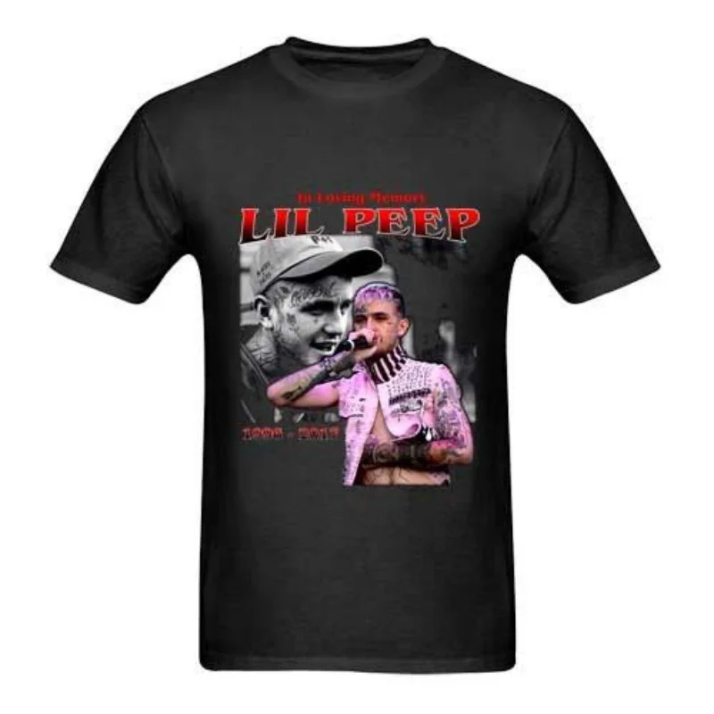 Lil Peep Рэппер Футболка Новый мужской Футболки Размер S Чтобы 3XL мужская Шею С