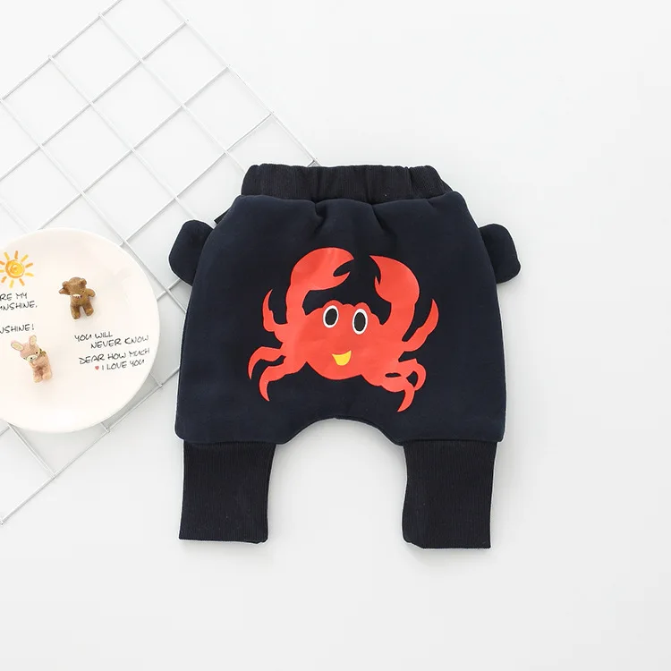 Детские модный бренд теплый хлопок брюки осень-зима одежда bebe новорожденный