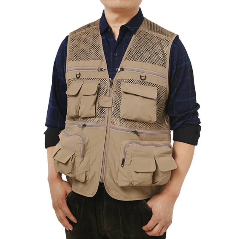 Жилет Мужской Быстросохнущий сетчатый жилет одежда для фотосъемки охотника