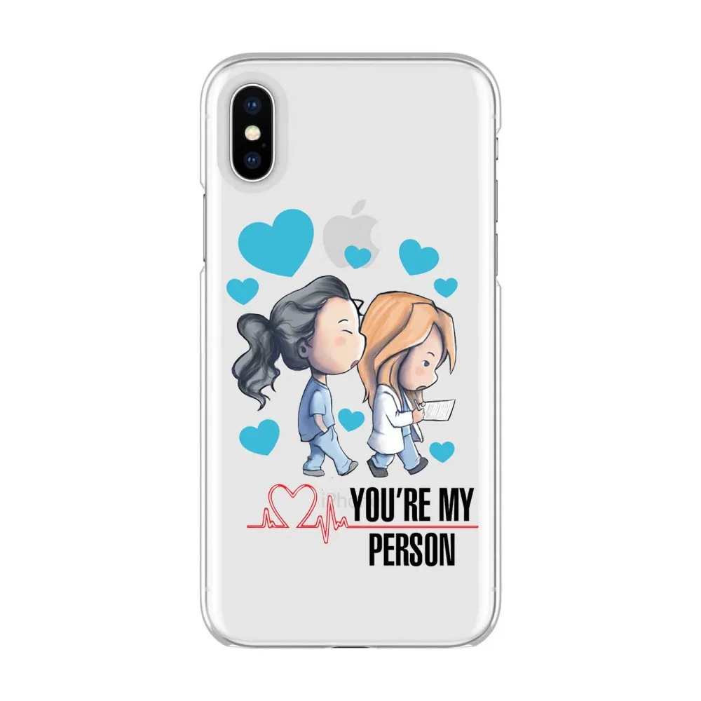 Quadro серый анатомический мягкий чехол для телефона из ТПУ с надписью You're my person