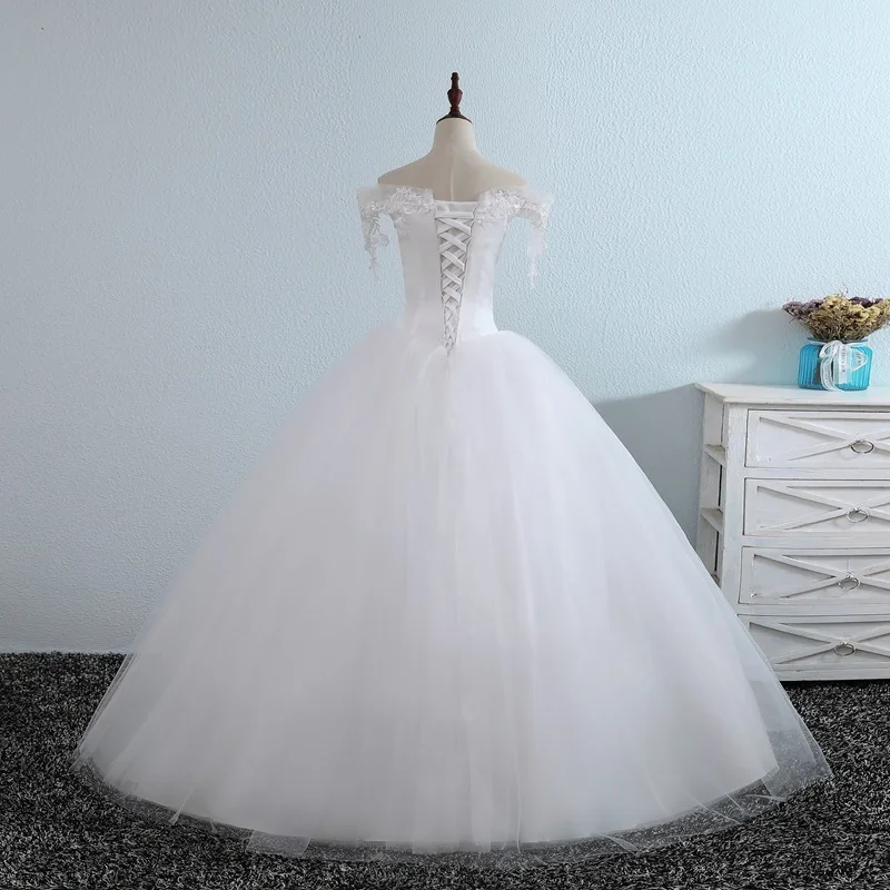 Кружева рюшами Noiva Casamento кружева обратно А силуэта аппликация Мода простой белый