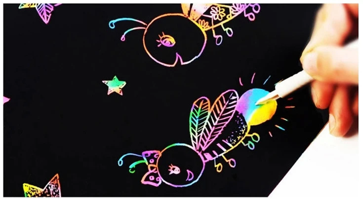 Magic Colorful Drawing Board Paper Painting Scraping Children Kids learning Education Toys Doodle Scratch | Игрушки и хобби