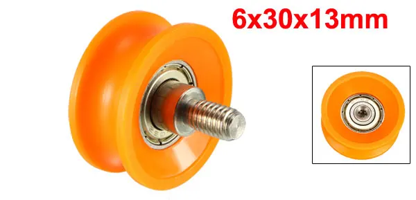 Uxcell 1 шт. 1,5/3/2,5/3,7/4,5 мм 6x22x8/6x27x9/6x30x13/8x40x10/8/x 50x12 мм металлический V паз резьбовой стержень подшипника шкив колеса