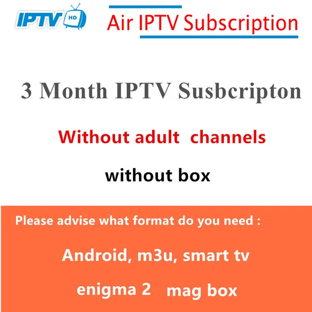 3 Months Air IPTV подписка Франция Италия Нидерланды арабский Испания Швеция Португалия северная канада США android Smart IPTV M3U - Цвет: 3 Months