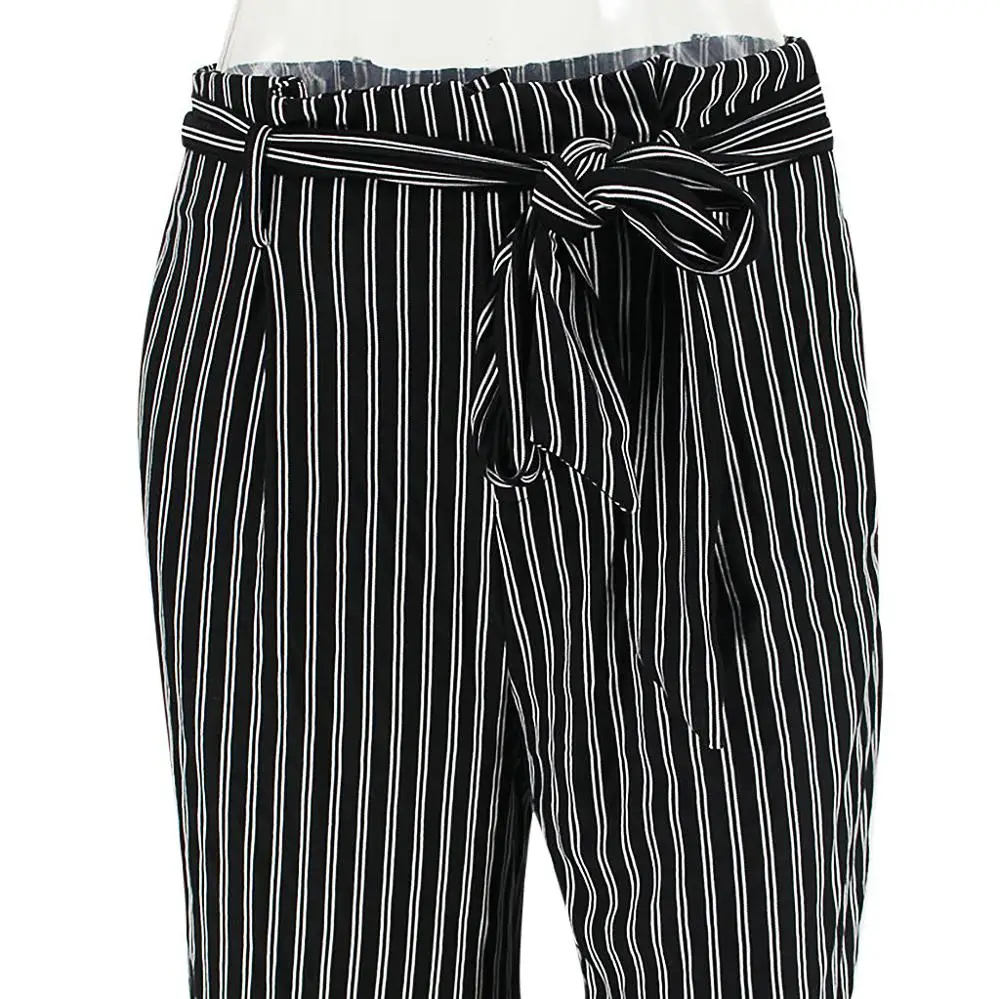 Женские свободные брюки палаццо летние хлопковые с широкими штанинами и высокой