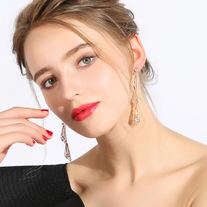 YINZOU Ювелирных кулон длинные серьги женщины Корея версия мода темперамент ухо