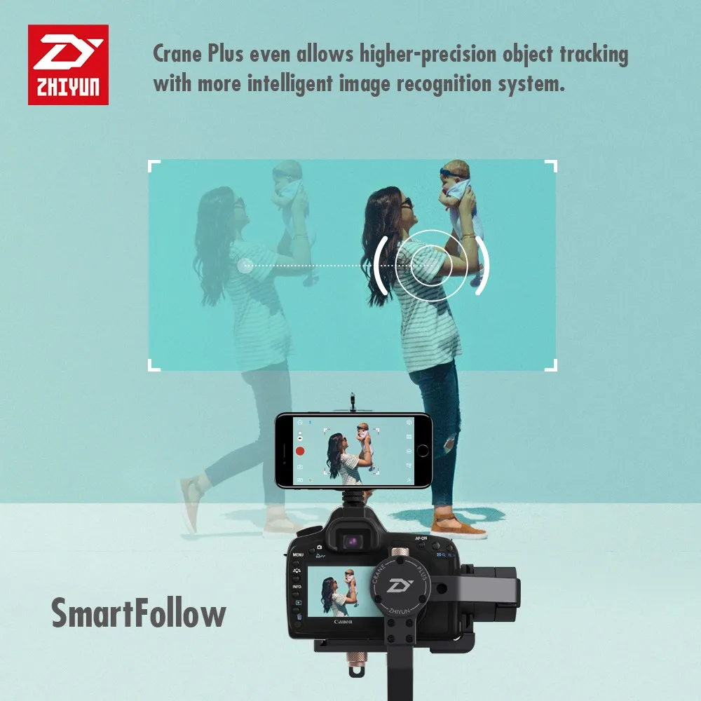 Ручной Стабилизатор Zhiyun Crane Plus 3 осевой шарнирный стабилизатор с двойной ручкой