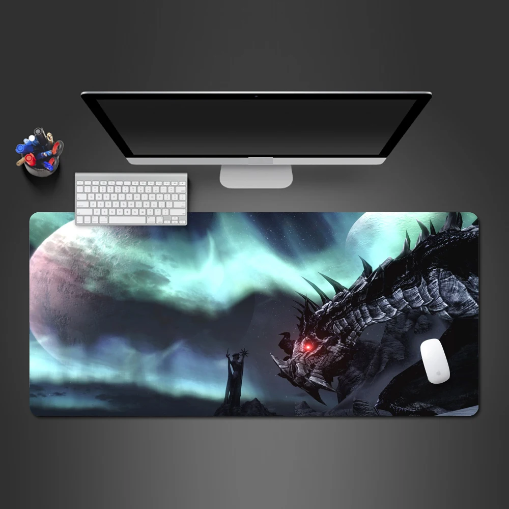 Skyrim Mousepad Best Personality Gaming Mouse Pad Gamer Mat Customized Game Computer Desk Padmouse Keyboard Mats Gift | Компьютеры и