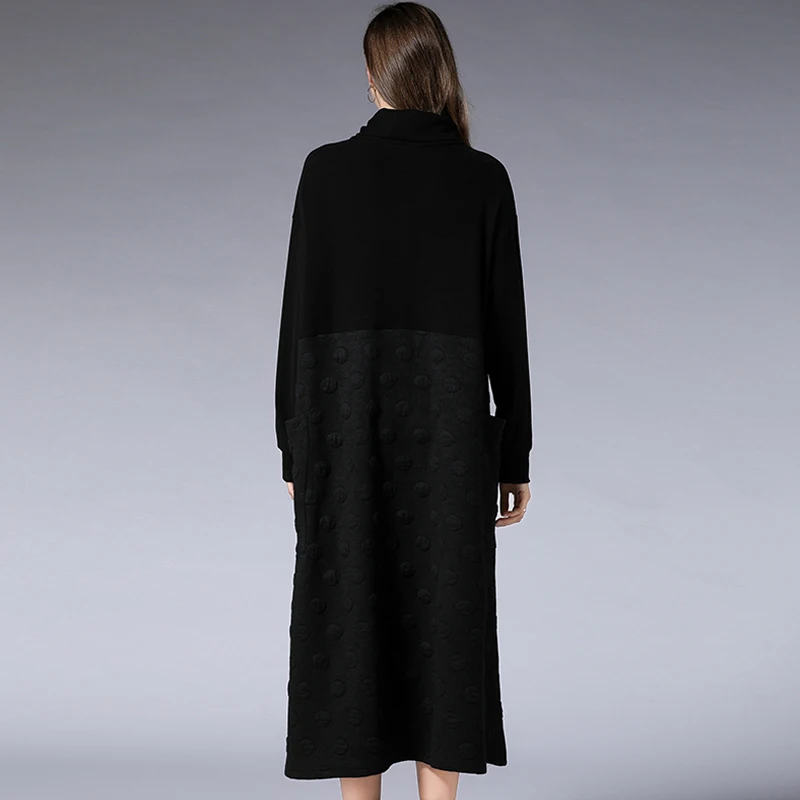Winter Basic Black Dresses Plus Size Autumn Women 2018Woman Elegant All Match Knit Sweater Femme Dress Vestidos Feminino | Женская
