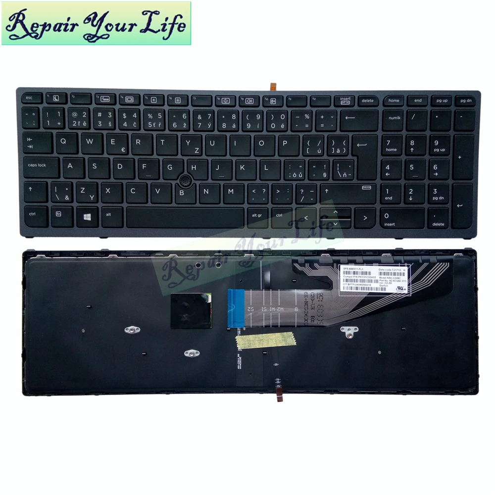 Repair You Life laptop keyboard PK131C32A22 9Z.NCGBC.013 For HP CZ Czech with backlit original black/grey frame | Компьютеры и офис