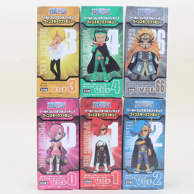 6 /установить один Vinsmoke Famiglia giocattolo Reiju Санджи Giudicare Ichiji Niji Фигурки ПВХ Modello Giocattoli |