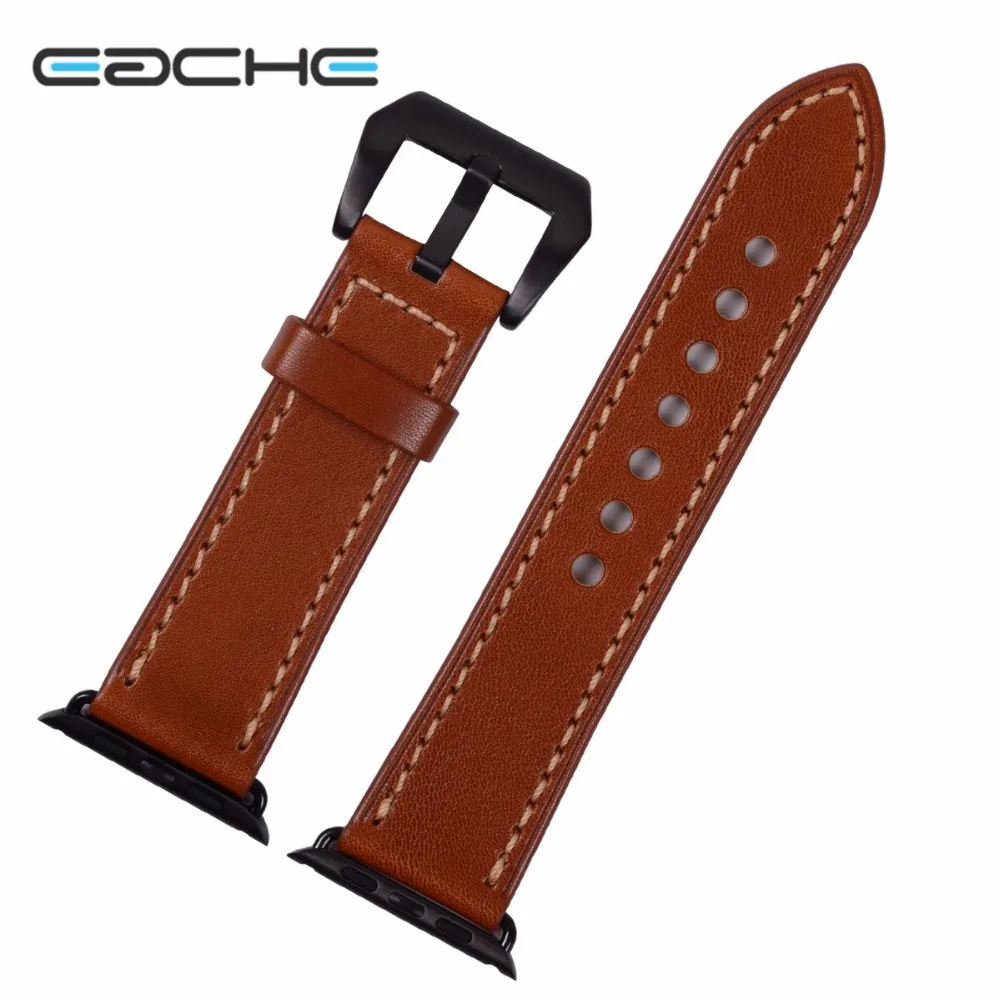 

EACHE 42mm Brown Replacement Leather Watch Straps Fit For Apple Watch