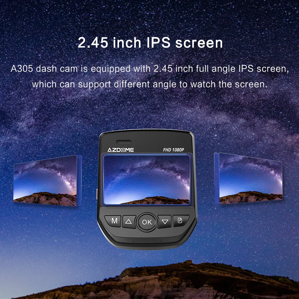 Azdome A305 Мини Скрытая Full HD 1080p dvr автомобиля камера с wi fi 2 45 ips дюймов экран Новатэк