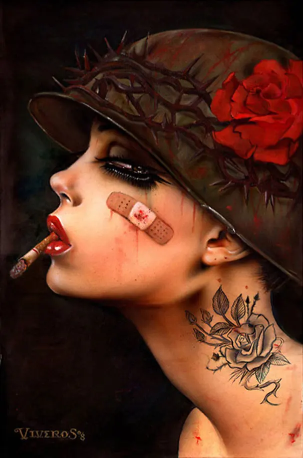 

High quality Oil painting Canvas Reproductions Faithless by Brian M.Viveros Painting hand painted