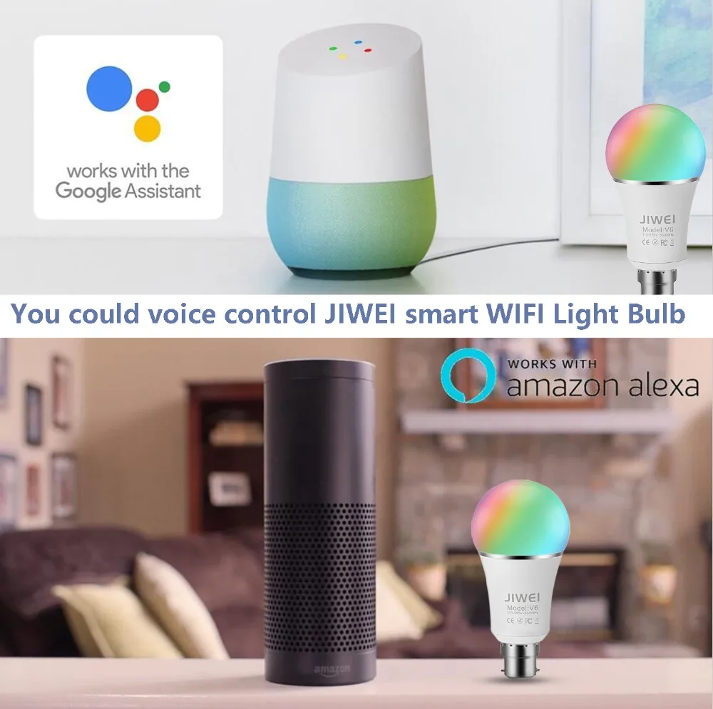 E27 смарт лампочка WIFI гамма RGBW затемнения светодиодный работает с Alexa Google дома 16