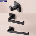 Набор для ванной комнаты AODEYI из нержавеющей стали 304, черный и хромированный держатель для бумаги, вешалка для полотенец, крючок для одежды, матовый золотой