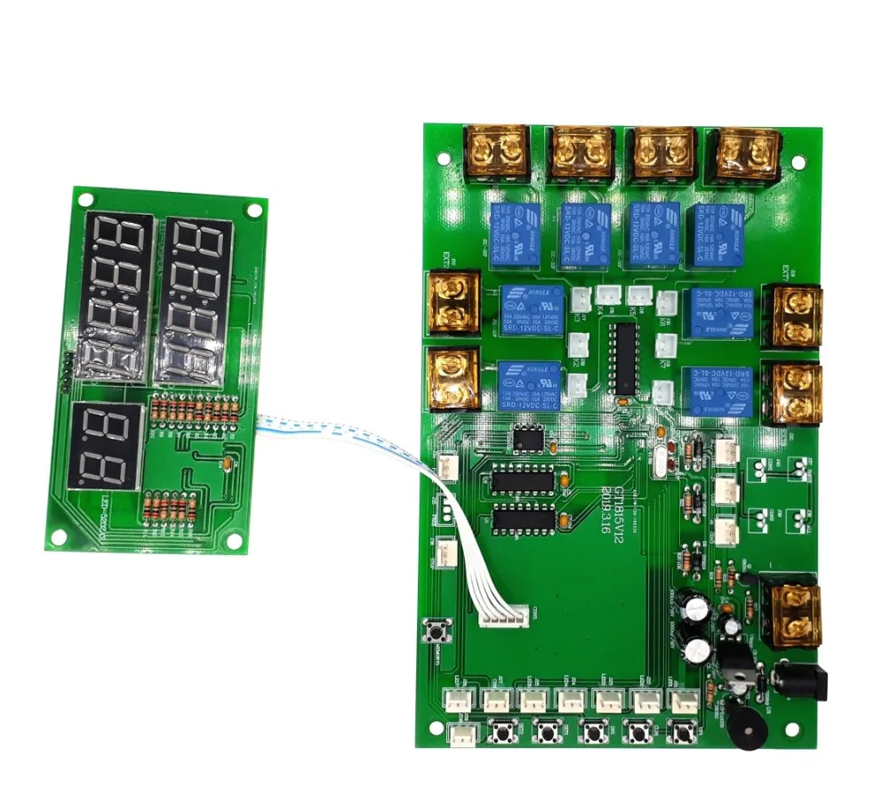 

JY-2182-V2 8 channel Countdown timer board coin bill card operated time control board for 1-8 devices