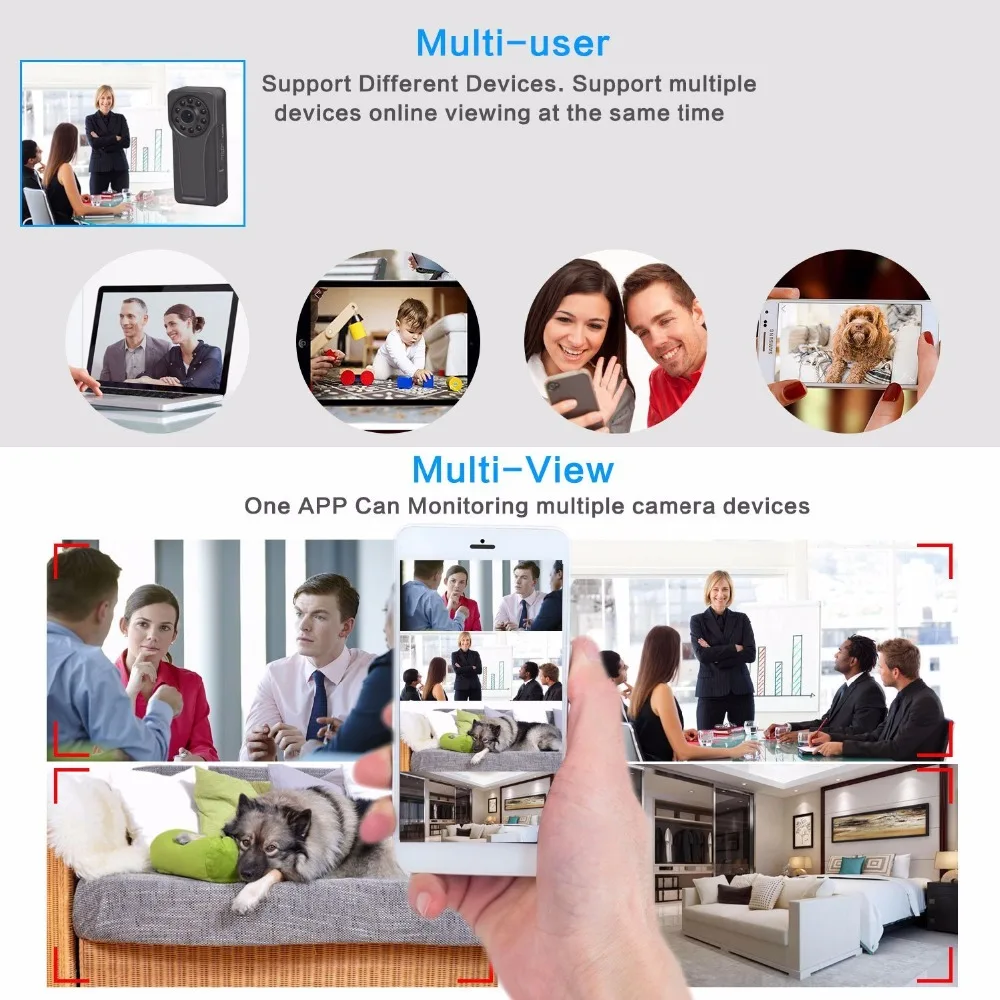 Мини-камеры wi-fi 1080 P IP Открытый ночного видения Android wi fi беспроводной небольшой