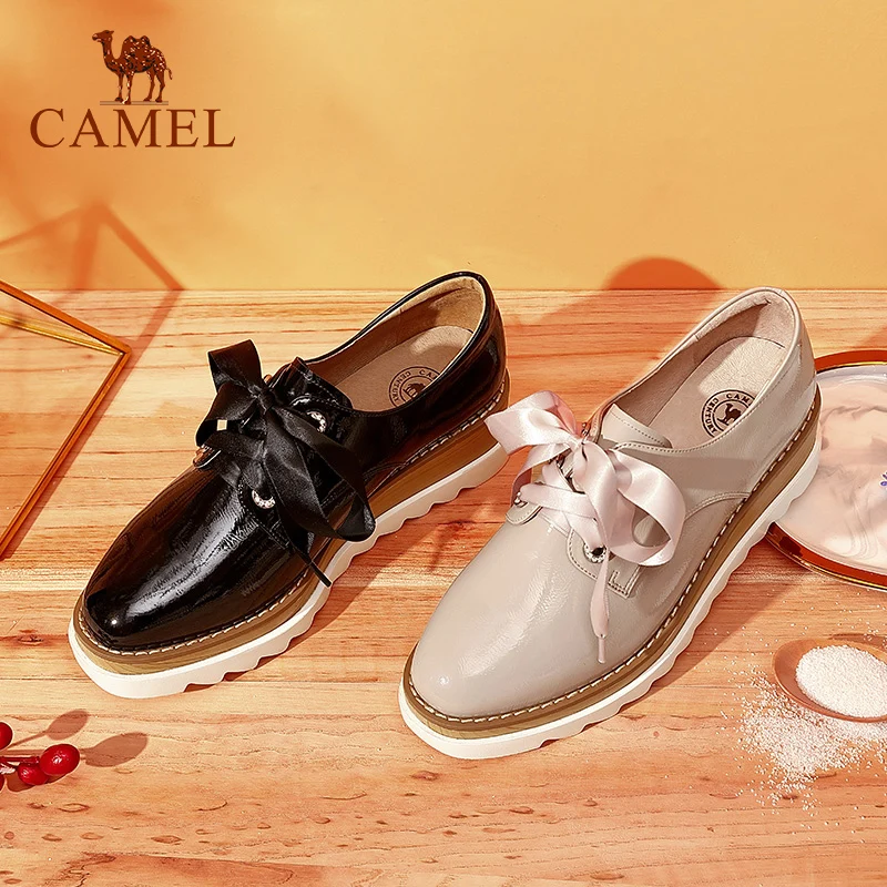 CAMEL/Новые весенние женские тонкие туфли на высокой платформе женская модная