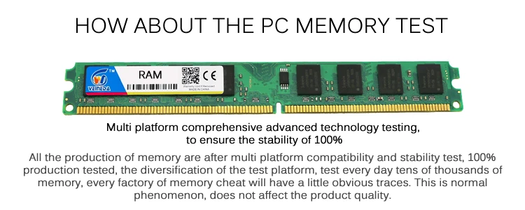 VEINEDA Memoria ddr3 2 Гб ОЗУ ddr3 1066 МГц для dimm ddr3 ram 1333 1600 память совместима со всеми Intel AMD настольными PC3-12800 240pin