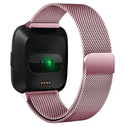 pink gold LNOP Milanese Loop band Для Fitbit Versa 2/versalite ремешок браслет из нержавеющей стали correa Band смарт-трекер аксессуары для часов - Цвет ремешка: pink gold