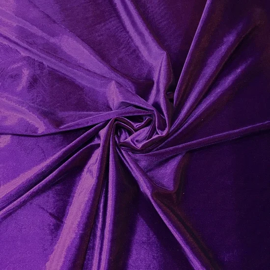 Purple (S526) Бархат стрейч, 97% PES, 3% спандекс, велюровая ткань бархат стрейч ткань, 150 см, 230 gsm, швейная одежда, мода DIY красный, синий - Цвет: Purple (S526)