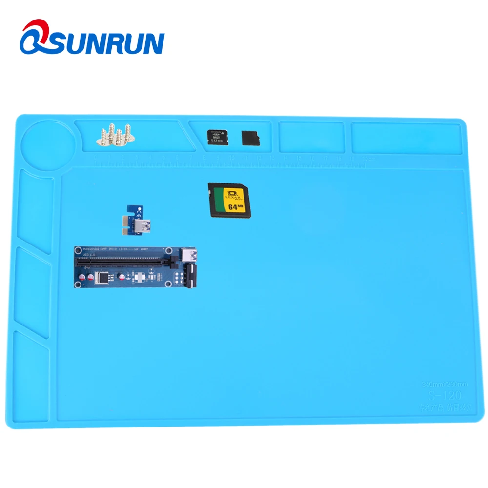 QSUNRUN Пайки Коврик Силиконовый Жаропрочных Repair Электроники для Паяльника BGA