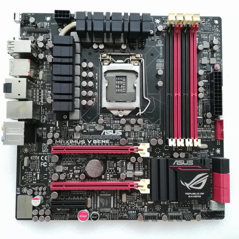 LGA1155 для ASUS Maximus V Gene оригинальная б/у настольная Z77 1155 Материнская плата DDR3 USB3.0